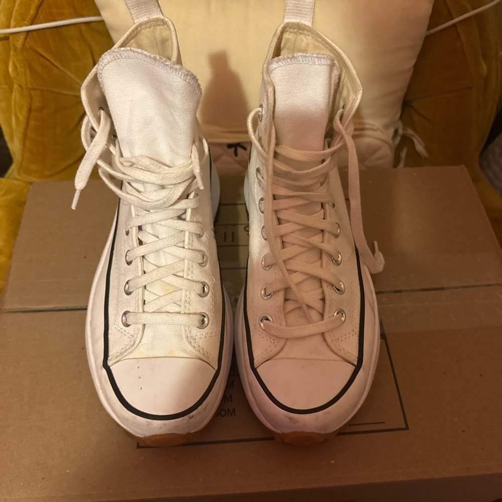 Converse Cream High-Top Sneakers Canvas Classic